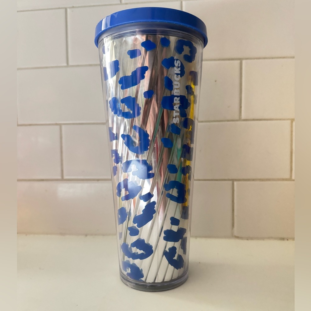Starbucks Blue Leopard Print Tumbler 2018 venti